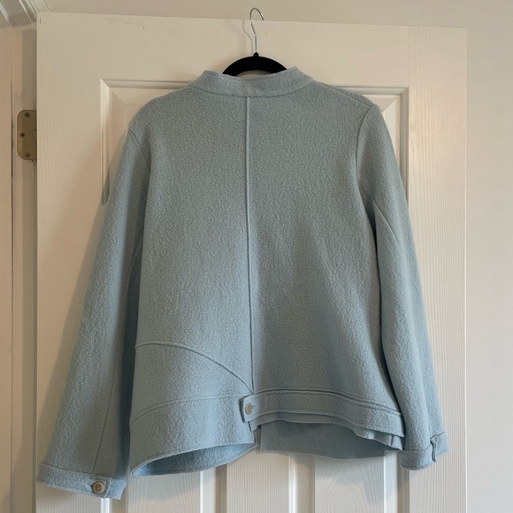 Contemporary Blue Wool Jacket - Unique - Picture 3 of 3